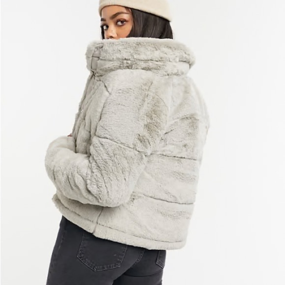 Women's Estellle Faux Fur Jacket - Gray size 2X - Picture 1 of 7